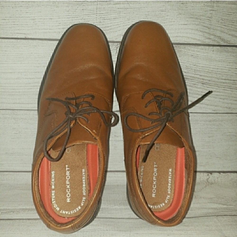 Rockport Mens‎ Oxford Leather Dress Shoes 9W EUC